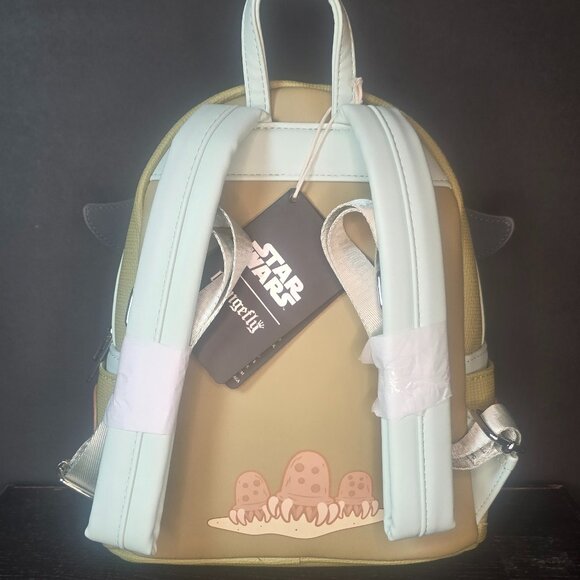 NWT Loungefly Stars Wars The Mandalorian Grogu & Crabbies Cosplay Mini backpack - Picture 3 of 3